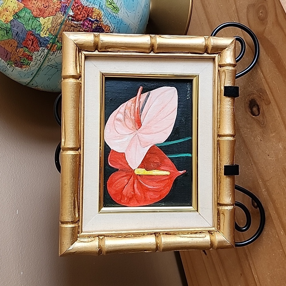 Vintage hobbyist piece Antheriom  painting on canvas